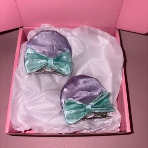 NEW MICKEY MOUSE EARS PURPLE LITTLE MERMAID HAIR CLIPS